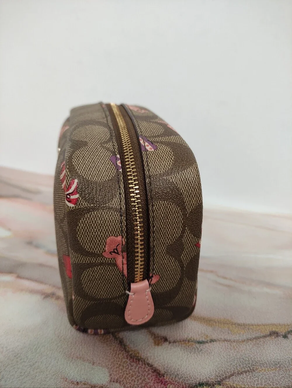 Coach C1388 Small Boxy Cosmetic Case In Signature Canvas With Candy Print